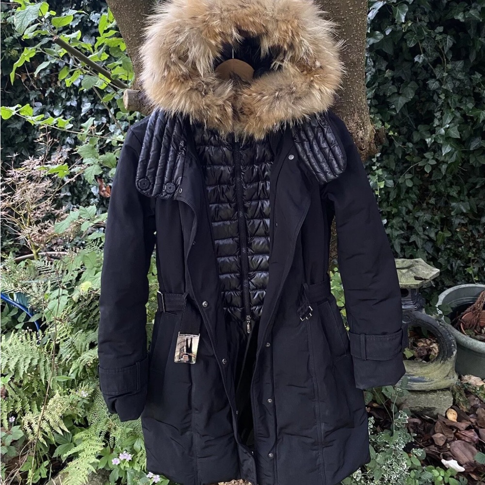 Genuine Moncler Heavy Belted Chataignier Down Fur Jacket size 2 Medium RP£2495